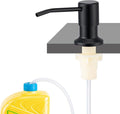 Soap Dispenser for Kitchen Sink, Countertop/Built in Dish Soap Dispenser | Sink Soap Dispenser with Stainless Steel Pump and 47" Silicone Extension Tube Kit, No Need to Frequent Refills-Matte Black