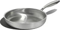 Umite Chef 10 Inch Stainless Steel Frying Pan, Non-Toxic 5 Ply Stainless Clad, Professional Skillet Cookware, Dishwasher Safe Kitchen Pan, Compatible with Induction, Oven Safe Saucepan,PFOA&PTFE Free