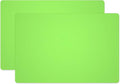 Silicone Placemats, Food-Grade Non-Slip Waterproof, Dining, Stain Resistant, Countertop Protector, Kitchen Counter Mat, Heat Resistant, Baking mat Dishwasher Safe (23.6"×15.7"-2pack, Green)