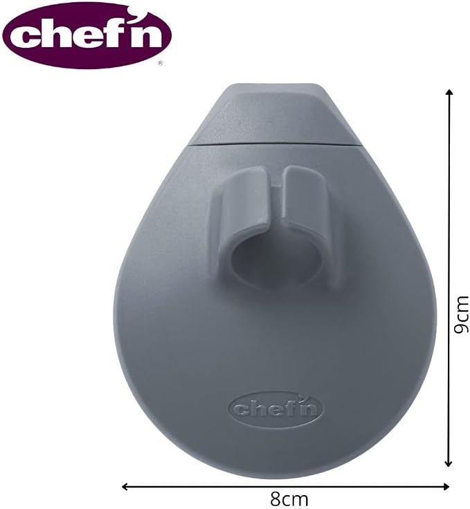 Chef'n PalmBrush Vegetable Brush, 3.5" x 3" x 1.5", Marble Gray