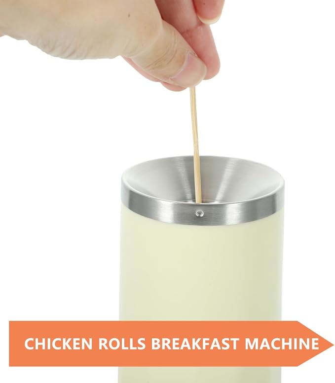 SOLUSTRE Automatic Electric Vertical Egg Roll Maker Sausage Roll Maker Machine for Breakfast Mini Cooker for Home Kitchen Compact 8.26 X 3.74 X 3.74 in 1 Set