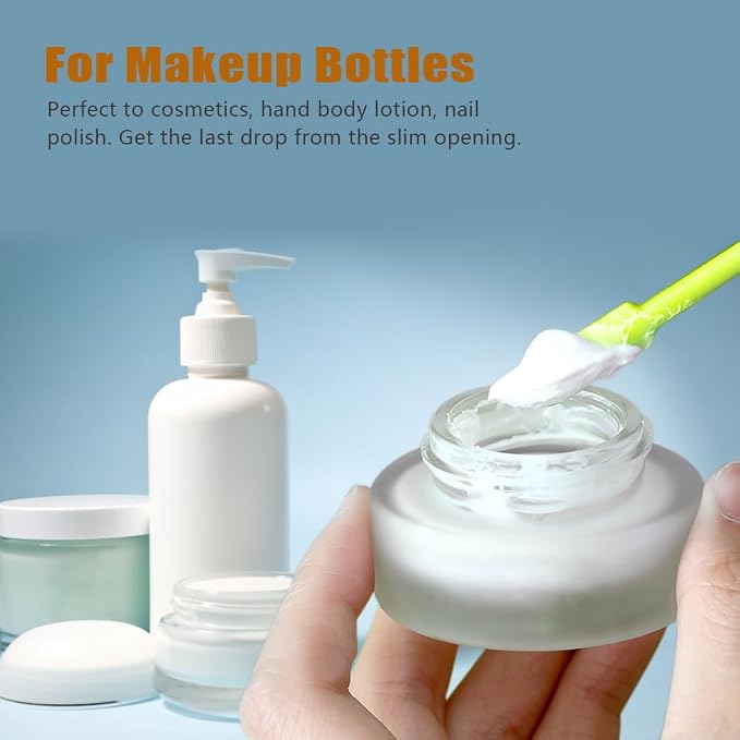 Silicone Spatula Set 6Pcs, Mini Jar Scraper for Makeup & Food | Mini spatulas reach every last drop in jars and bottles, reducing waste for food, cosmetics and personal care products.