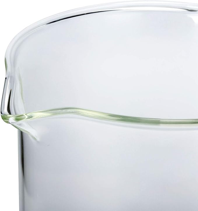 High Borosilicate Glass Measuring Cup-V-Shaped Spout，Glass Measuring Beaker for Kitchen or Restaurant, Easy to Read, 2000 ML (64 Oz, 8Cup)
