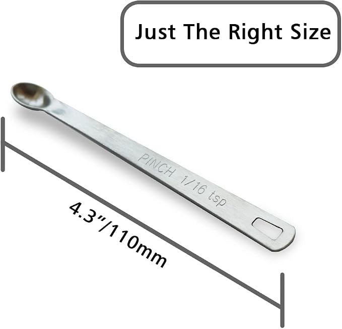 5PCS 1/16tsp(0.31ml) Mini Measuring Spoon, Small Teaspoon for Tiny Amounts | High Precision, Food-Grade, ‌Rust-Free, Dishwasher-Safe, Easy-Read Markings, Multi-Purpose, Sturdy & Durable