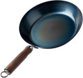 Crafted in Japan. Trusted by Chefs. Japanese Carbon Steel Frying Pan, 9.4 inch – Precision-Formed, Pre-Seasoned & Lightweight, Chef-Designed for High-Heat Control (9.4 inches)