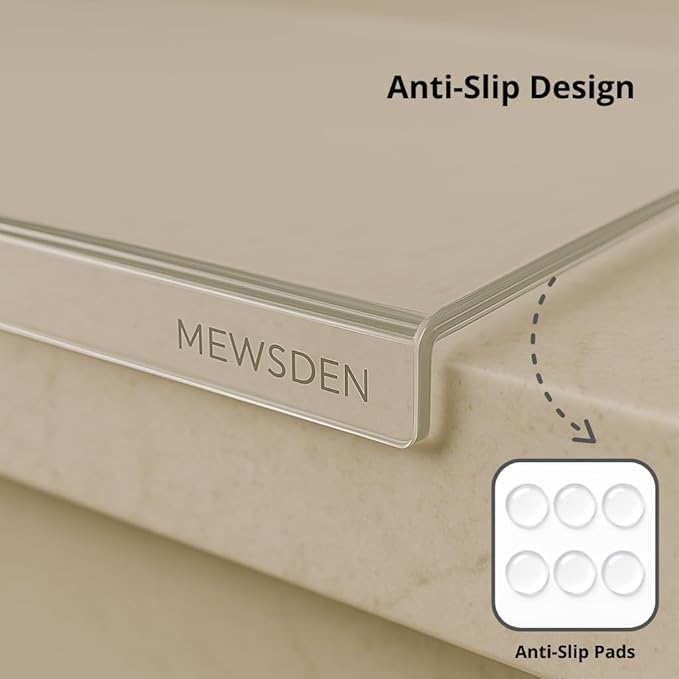 Engraved Acrylic Cutting Board with Counter Lip - Engagement Gifts Wedding Gift for Couples Clear Countertop Protector, Bride Shower Gift Mr and Mrs Gifts for Couple Aesthetic Kitchen Decor