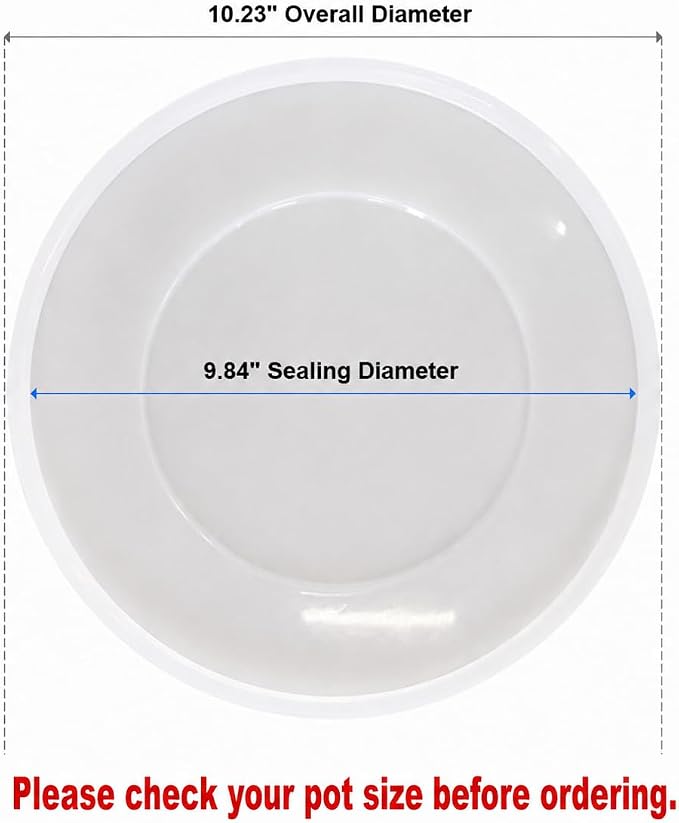 Silicone Lid for Instant Pot 8 Quart, Airtight For Food Storage | Airtight & Reusable. Microwave, Freezer & Dishwasher Safe. Keeps food fresh.Translucent design.