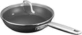 MsMk 9.5 Inch Nonstick Frying pan with Lid, Grey Cooking Pan Skillet | Non Toxic, Even Heating, Easy Clean, Dishwasher & Oven Safe, suitable for gas & electric & induction stoves, PFOA & PFAS Free