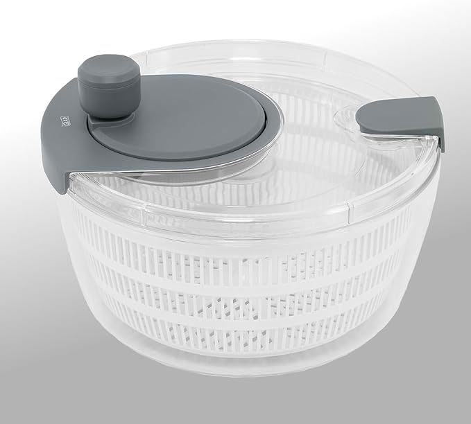 Glad Salad Spinner, 4.2 Quarts - Dishwasher Safe Lettuce Spinner, Fruit Washer, and Vegetable Strainer - Colander, Toss & Serve Bowl, and Locking Lid, Heavy Duty Plastic
