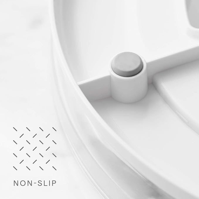 YouCopia FridgeView Fridge Turntable, Lazy Susan Organizer for Refrigerator Storage, 11”, White (Pack of 6)