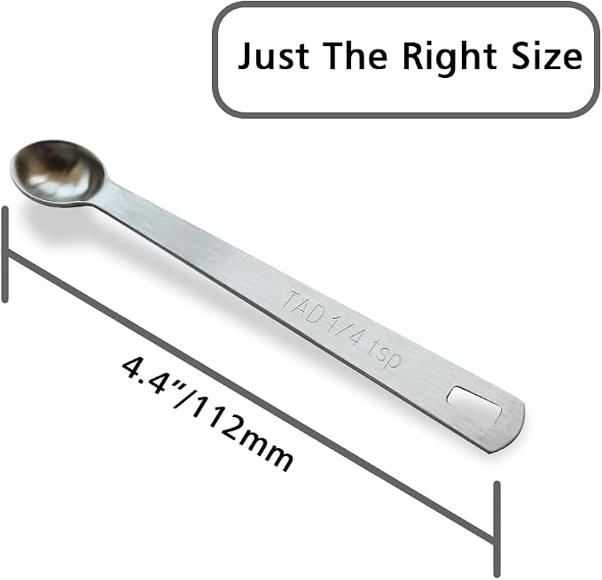 2PCS 1/4tsp(1.25ml) Mini Measuring Spoon, Small Teaspoon for Tiny Amounts | High Precision, Food-Grade, ‌Rust-Free, Dishwasher-Safe, Easy-Read Markings, Multi-Purpose, Sturdy & Durable
