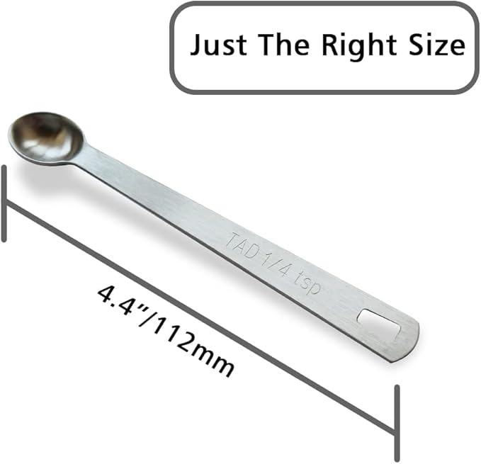 1PCS 1/4tsp(1.25ml) Mini Measuring Spoon, Small Teaspoon for Tiny Amounts | High Precision, Food-Grade, ‌Rust-Free, Dishwasher-Safe, Easy-Read Markings, Multi-Purpose, Sturdy & Durable