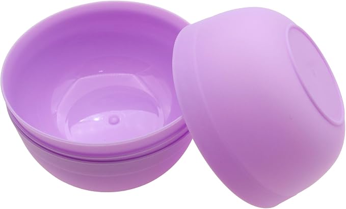 DIY Slime Making Tools 8 Plastic Slime Bowl and 8 Glue Mixing Spoons for Glue and Slime Mixing (8 Sets Purple)