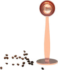 2-in-1 Coffee Scoops, 304 Stainless Steel Tablespoon Measure Spoon, with Pressed Bottom for Coffee Bean Press Coffee Grinding Pressing（Rose Gold15 ml）