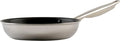 Winco 8" Tri-Ply Stainless Steel Fry Pan, Non-Stick | Large flat bottom for even heat distribution, Induction compatible, Steel, Great for Sauteing, Frying and Restaurant Kitchens