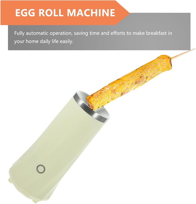 SOLUSTRE Automatic Electric Vertical Egg Roll Maker Sausage Roll Maker Machine for Breakfast Mini Cooker for Home Kitchen Compact 8.26 X 3.74 X 3.74 in 1 Set