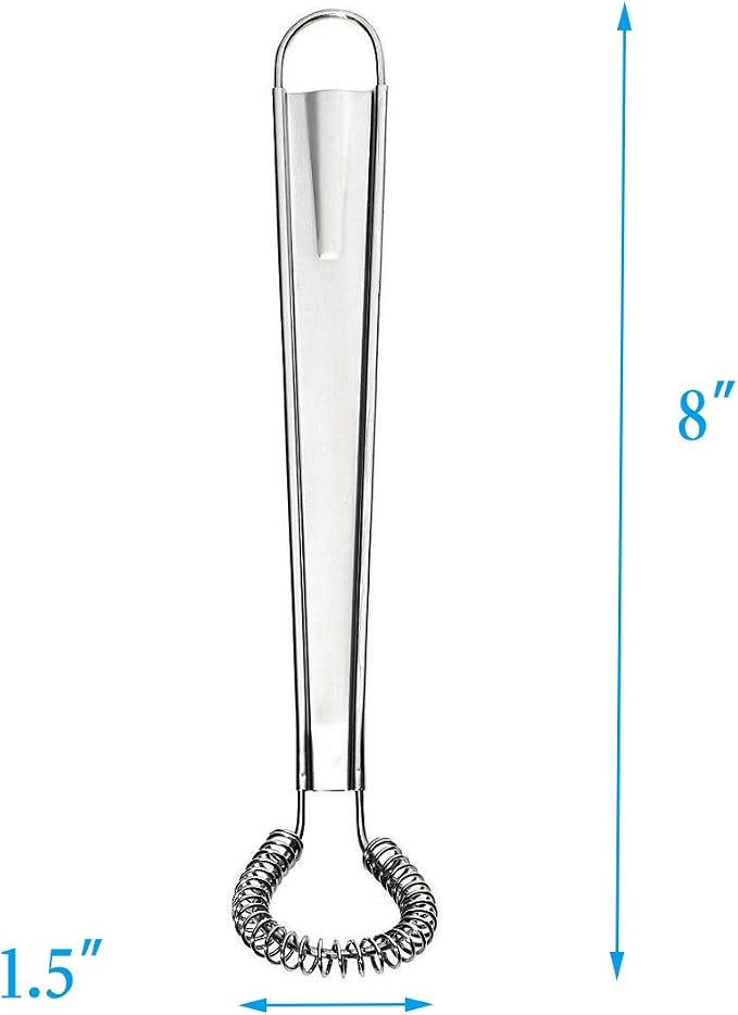 Best Utensils Stainless Steel Mini Egg Whisk Beater Handheld Milk Frother Foamer Foaming Creamy Coffee Mixer Spring Sauce Blender Kitchen Accessories