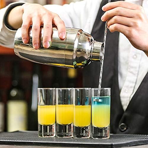 Clear Heavy Base Shot Glasses 12 Pack, 2 oz Tall Glass Set for Whiskey, Tequila, Vodka