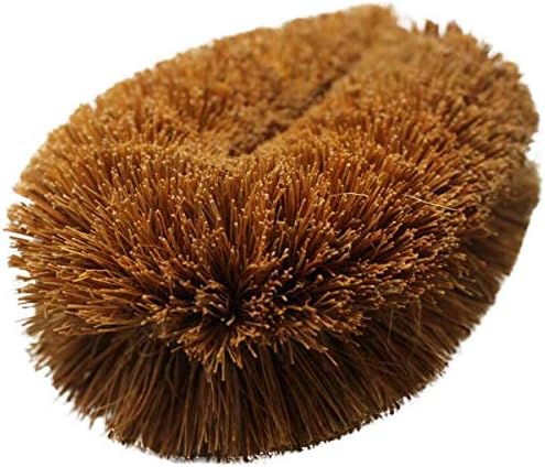 Pack of 3 Tawashi Vegetable Brushes Natural Coconut Fiber, Japanese Design, Ideal for Fruits, Veggies and Household use with Wire Hanging Loop by SKARBY