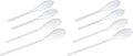 Chef Craft Select Plastic Spoon Set, 10-14.5 inch 4 Piece, White (Pack of 2)