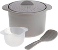Microwave Rice & Grain Cooker, Locking Lid | Easy Cook Container, Heat-Resistant Handles, Includes Measuring Cup & Mixing Paddle, Cooks Veggies & More