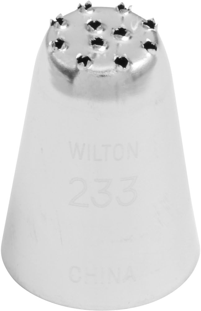 Wilton Grass Tip 233, Multi-Opening Piping Tip for Cake Decorating | Multi-Opening Grass Piping Tip 233 for Creating Realistic Grass, Fur, Hair & Textured Fillings on Cakes & Cupcakes