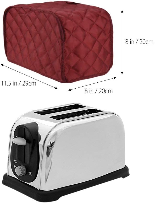Toaster Appliance Cover Polyester Bread Toaster Cover Bakeware Protector Dust and Fingerprint Protection Two Slices