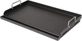 Utheer 25" x 16" Pre-Seasoned Nonstick Cast Iron Griddle for Gas & Charcoal | Universal Flat Top with Grease Groove, Reinforced Ridges & High Sidewalls, Great for Stove, Parties, Camping & Tailgating