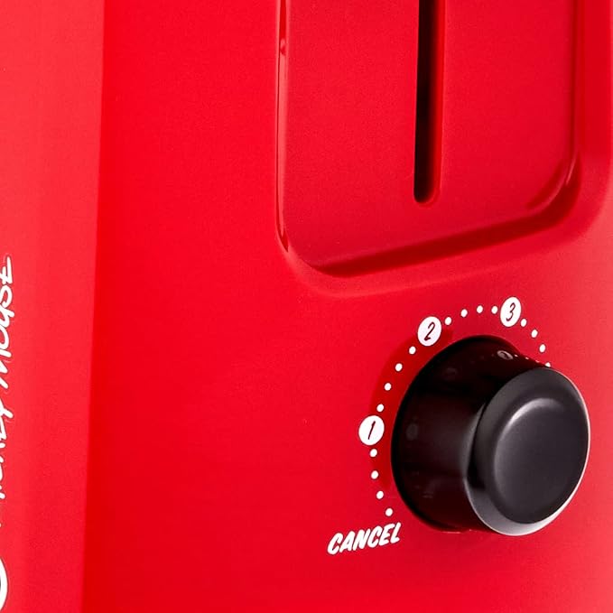 Disney Mickey Mouse 2 Slice Toaster by Select Brands - Disney Toaster for Breakfast Toast & Sandwich Bread - Kitchen Essential with Browning Control - Self-Centering Slots & High Rise Toast Lift