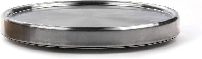 RSVP International Endurance Tool Crock Turntable Lazy Susan, Stainless Steel, 8.25" | Organize Spices & Small Bottles | Spins Easy | Handy in Cabinets or on Counters