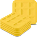 Silicone Trivets for Hot Pots and Pans, Pot Holders Hot Pads 6 Pack Silicone Mats for Kitchen Counter, Soft Durable Drying Mat, Jar Opener and Coasters (Yellow)