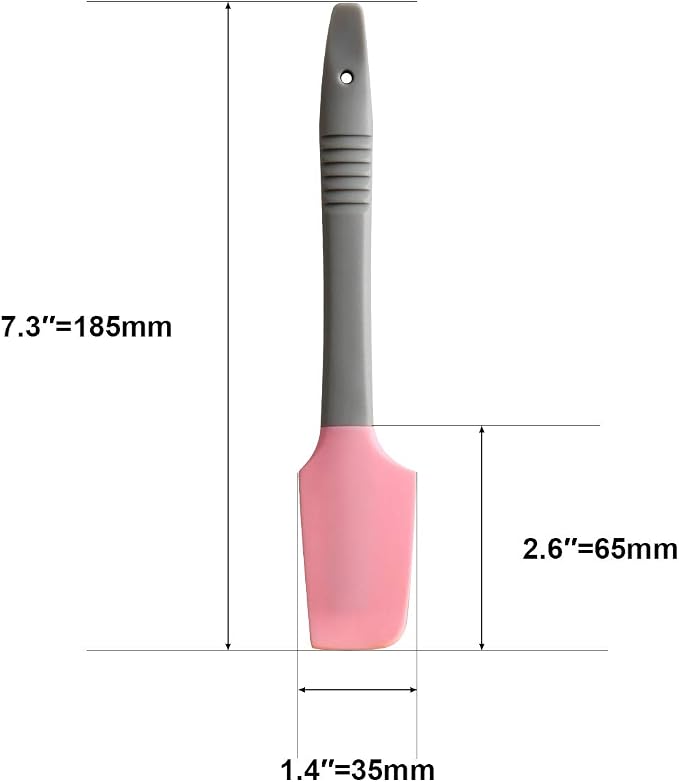 Silicone Mini Small Spatula, Curved Kitchen Can Jar Spatula | For Wet Canned Pet Food, Cooking Baking Frosting Scraping Mixing, Epoxy Resin Crafting
