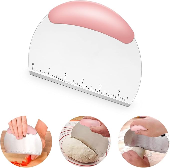 Pastry Cutter, Biscuit Cutter, Dough Scraper,Pastry Blender,Baking Mats | Stainless Steel Dough Cutter Set,Biscuit Cutter Baking Pastry Mat Dough Blender Tools & Pastry Utensils (5 Pcs/Set)