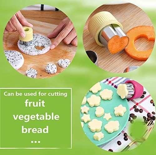 laxizar 9 pcs Cookie Cutters Fruit Cutter Mini Vegetable Cookie Stamps Mold