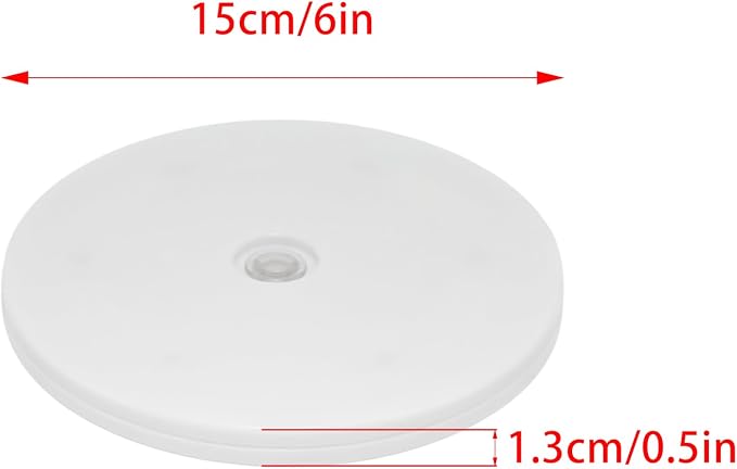 2Pcs White Acrylic Lazy Susan 6 Inch Turntable Organizer Bearings | Mini Lazy Susan, Small Lazy Susan Turntable, 360° Rotating Swivel Plate for Spice Rack, Cosmetic, Cake, Pantry, DIY Display