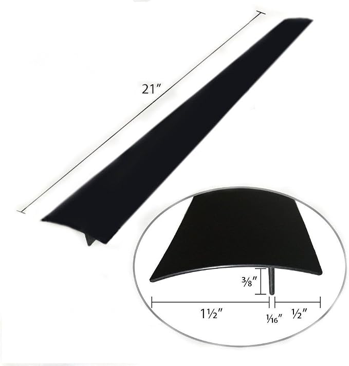 2 Pack Flexible Kitchen Stove Gap Covers, Silicone Gap Fillers Between Counter and Stovetop, Oven, Washer, Dryer, Easy to Wipe, Food Grade (Black, 21 Inches)