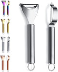 Kyraton Potato Vegetable Peeler, Stainless Steel Apple Fruit Veggie Peeler, Peelers for Kitchen Ergonomic Non Slip Handle Dishwasher Safe, Set of 2
