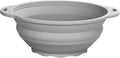 Collapsible Silicone Bowl Large Capacity 2600ml(88floz) - BPA Free, Heat Resistant(-40°F to 400°F), Non-Slip for Family Meals Soup Bowls, Camping & RV Kitchen(Grey)