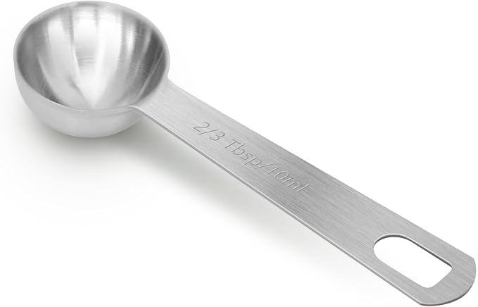 2 Teaspoon(10 mL | 10 cc | 2 Tsp | 2/3 Tablespoon) Stainless Steel Single Measuring Spoon, Easy to Use and Easy to Wash Metal Measuring Spoons Kitchen Gadgets for Cooking & Baking