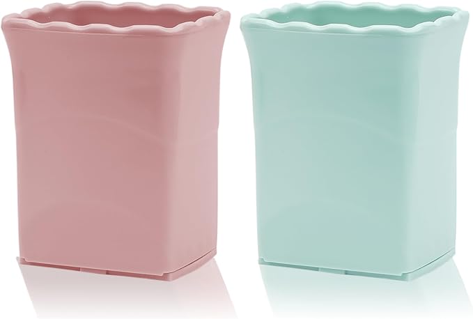TULOBI 2 PCS Cup Slicer, Stainless Steel Egg Stainless, Strawberry Slicer, Mini Fruit Slicer Cup, Quickly Making Fruit Vegetable Salad, Creative Convenient Kitchen Gadget (Pink + Cyan)