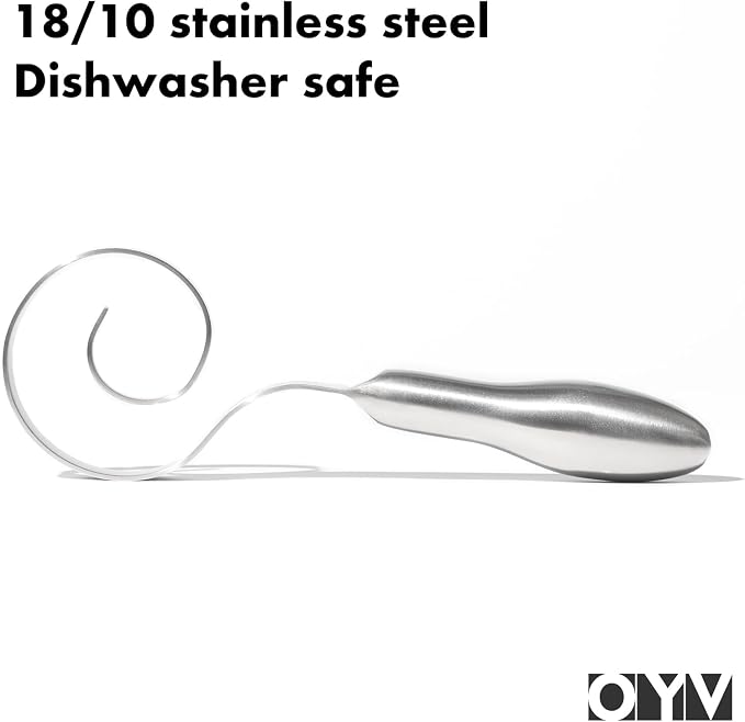 OYV Seamless Dough Whisk, 18/10 Stainless Steel, 9-Inch Danish Dough Whisk | Bread Whisk For Sourdough, Cookies, Pizza and Pastry, Ergonomic Grip, Dishwasher Safe, Easy To Clean