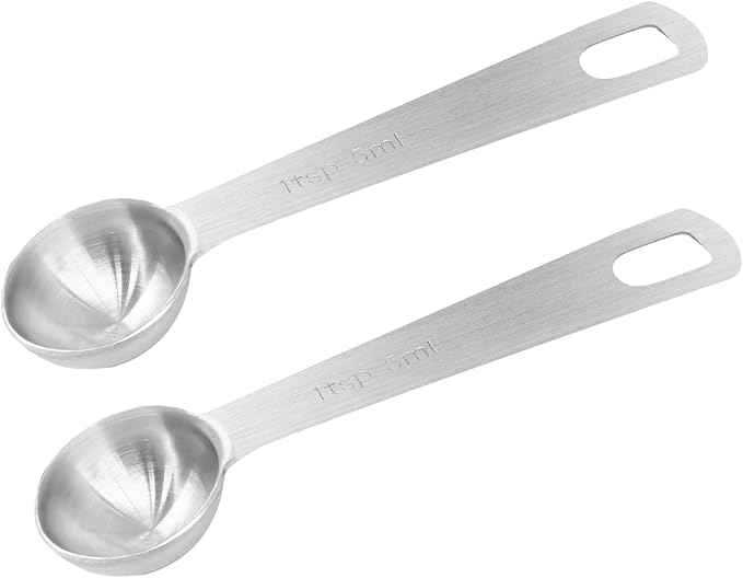 1/3 Tbsp Stainless Steel Measuring Spoons | 1 Tsp | 5 Ml | 5 Cc, Metal Single Measuring Spoon, For Measuring Coffee Powder, Grains and Loose Tea