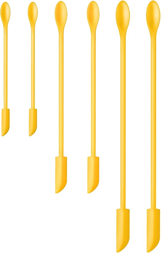 Silicone Spatula Set 6Pcs, Mini Jar Scraper for Makeup & Food | Mini spatulas reach every last drop in jars and bottles, reducing waste for food, cosmetics and personal care products.