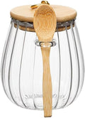 CNWSGEM Sugar Bowls Sugar Container 25.36 FL OZ Glass Coffee Canister Airtight Food Storage Jar with Lid and Spoon Candy Jar Coffee Bar Accessories Storage Beans Powder (Oval)