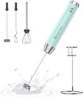Maestri House Rechargeable Milk Frother,Stand & 3 Detachable Whisks | Lunafro Plus 8000RPM Turbo Motor, 1200mAh lithium battery, Handheld Milk Frother for, Cappuccino, Matcha & Protein Powder