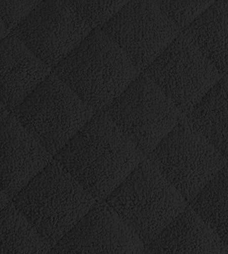 DII Basic Terry Collection Quilted 100% Cotton, Potholder, Black, 3 Piece