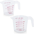 DTDNZKN 2 Pack Measuring Cup Set, 250ml (1-Cup) and 500ml (2-Cup) | Plastic Liquid Measuring Cups- Baking, Cooking, Mixing & Measuring Cups, Essential Kitchen Tools