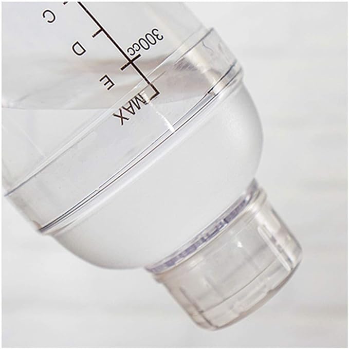 Plastic Cocktail Shaker,Drink Mixer Hand Shaker Cup with Scales,Transparent (10 oz / 300cc)