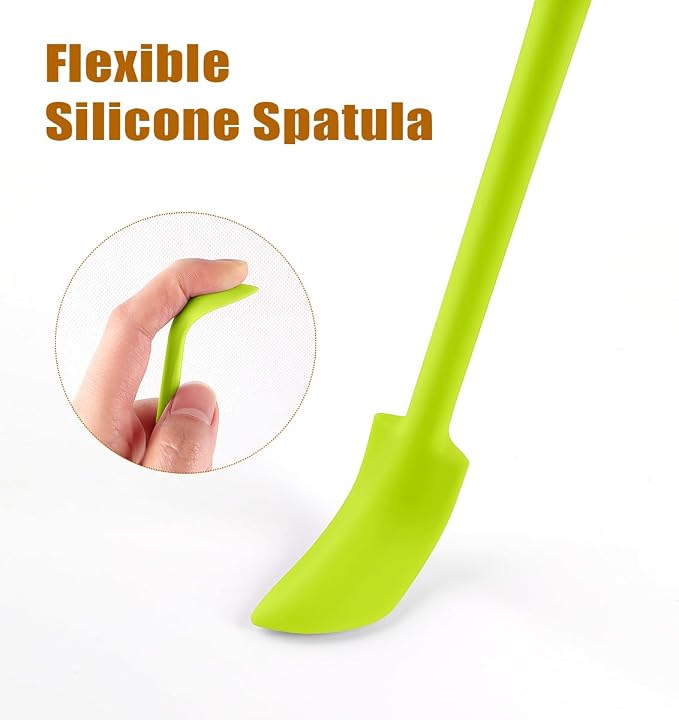 Silicone Spatula Set 6Pcs, Mini Jar Scraper for Makeup & Food | Mini spatulas reach every last drop in jars and bottles, reducing waste for food, cosmetics and personal care products.