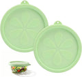 2 Cup Silicone Replacement Lids Compatible with Pyrex 7200-PC Glass Bowls, 2 Pack BPA Free & Leakproof Round Food Storage Covers, Safe for Dishwasher Refrigerator Microwave Use Green